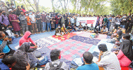 আমরণ অনশনে শাবি’র শিক্ষার্থীরা : উপাচার্যের পদত্যাগ দাবি