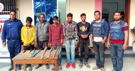 শায়েস্তাগঞ্জে দেশীয় অস্ত্রসহ ৫ ডাকাত আটক