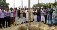 তুরুকখলা হাড়িয়ারচর জামে মসজিদের ৩ তলা ভবনের ভিত্তিপ্রস্তর স্থাপন