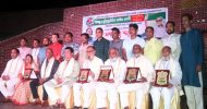 বঙ্গবন্ধুর ৭ মার্চের ভাষণের ৫ প্রত্যক্ষদর্শীকে সিলেট জেলা যুবলীগের সম্মাননা
