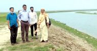 নলুয়ার হাওরের ফসল রক্ষা বেড়িবাঁধ সংস্কার কাজে অসন্তোষ প্রকাশ