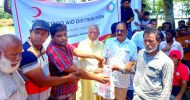 শান্তিগঞ্জে রেড ক্রিসেন্ট সোসাইটি’র শুকনো খাবার বিতরণ