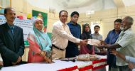 জৈন্তাপুরে কৃষকদের মধ্যে বিনামুল্যে সার-বীজ বিতরণ