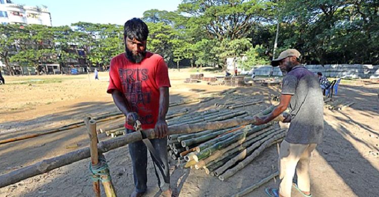 সিলেটে প্রস্তুত হচ্ছে বিএনপির বিভাগীয় সমাবেশের মঞ্চ