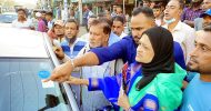 ওসমানীনগরে ইলিয়াসপত্নীকে বাধা : গাড়িতে হামলা!