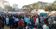 ধর্মঘট উপেক্ষা করে সিলেট আলিয়া মাঠে বিএনপি নেতা-কর্মীদের ঢল